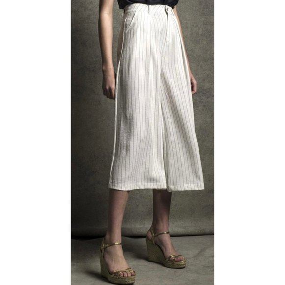 ASOS Beige Striped Wide Leg Pant - Picture 4 of 8